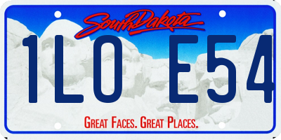 SD license plate 1LOE54
