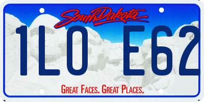 SD license plate 1LOE62