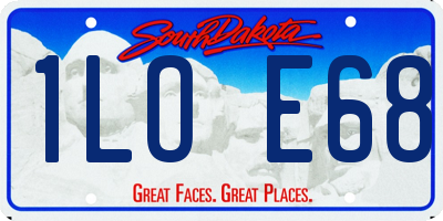 SD license plate 1LOE68