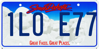 SD license plate 1LOE77