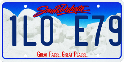 SD license plate 1LOE79