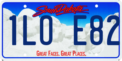SD license plate 1LOE82