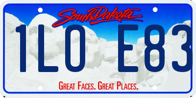 SD license plate 1LOE83
