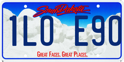 SD license plate 1LOE90