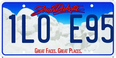 SD license plate 1LOE95
