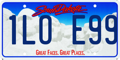 SD license plate 1LOE99