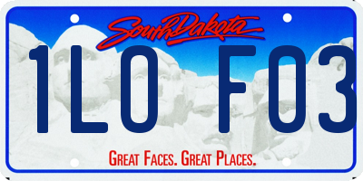 SD license plate 1LOF03