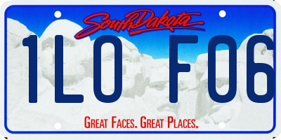 SD license plate 1LOF06