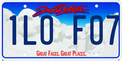 SD license plate 1LOF07