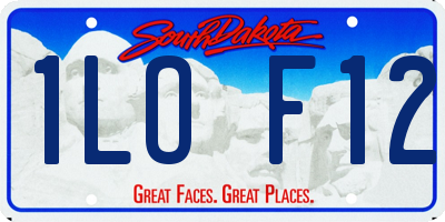 SD license plate 1LOF12