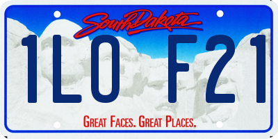 SD license plate 1LOF21