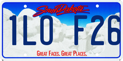SD license plate 1LOF26