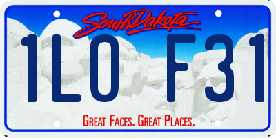 SD license plate 1LOF31