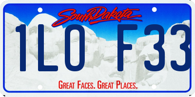 SD license plate 1LOF33