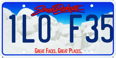 SD license plate 1LOF35