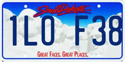 SD license plate 1LOF38