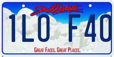 SD license plate 1LOF40