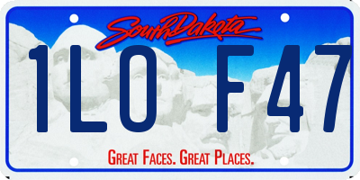 SD license plate 1LOF47