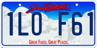 SD license plate 1LOF61
