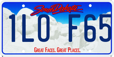 SD license plate 1LOF65