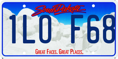 SD license plate 1LOF68