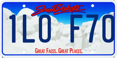 SD license plate 1LOF70