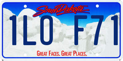 SD license plate 1LOF71