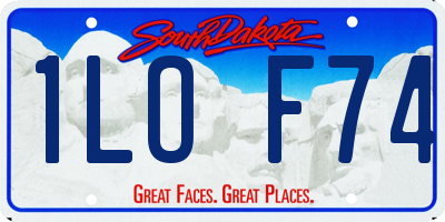 SD license plate 1LOF74