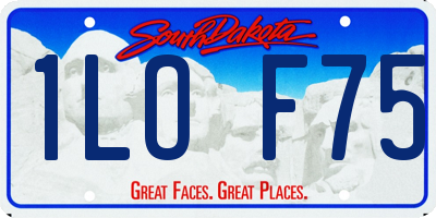 SD license plate 1LOF75