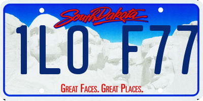 SD license plate 1LOF77