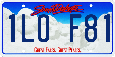 SD license plate 1LOF81