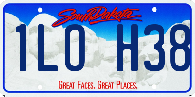 SD license plate 1LOH38