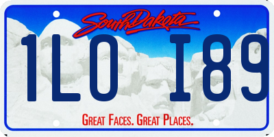 SD license plate 1LOI89