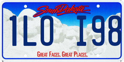 SD license plate 1LOI98