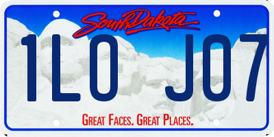 SD license plate 1LOJ07