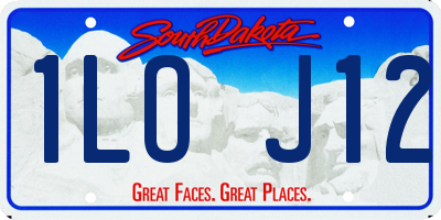 SD license plate 1LOJ12