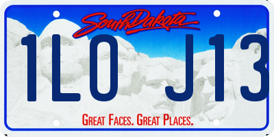 SD license plate 1LOJ13