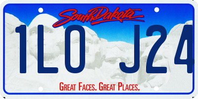 SD license plate 1LOJ24