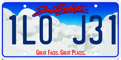 SD license plate 1LOJ31