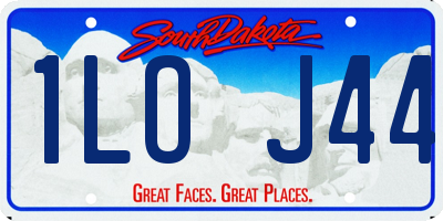 SD license plate 1LOJ44