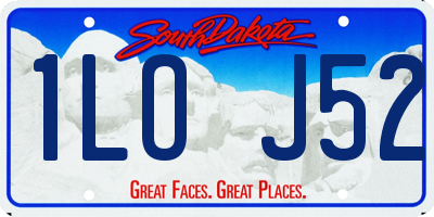 SD license plate 1LOJ52