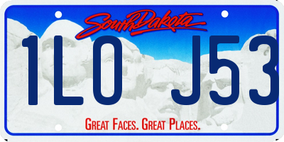 SD license plate 1LOJ53