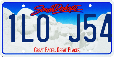 SD license plate 1LOJ54
