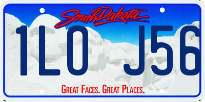 SD license plate 1LOJ56