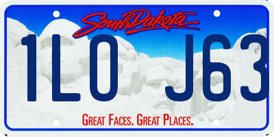 SD license plate 1LOJ63
