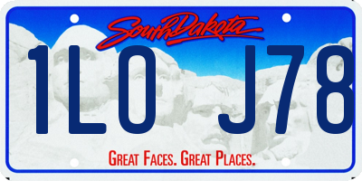 SD license plate 1LOJ78
