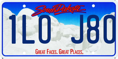 SD license plate 1LOJ80