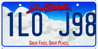 SD license plate 1LOJ98