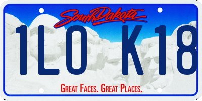 SD license plate 1LOK18