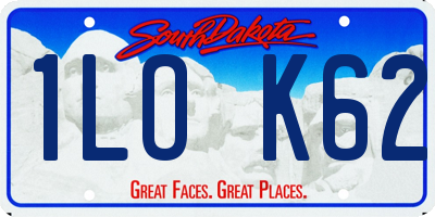 SD license plate 1LOK62
